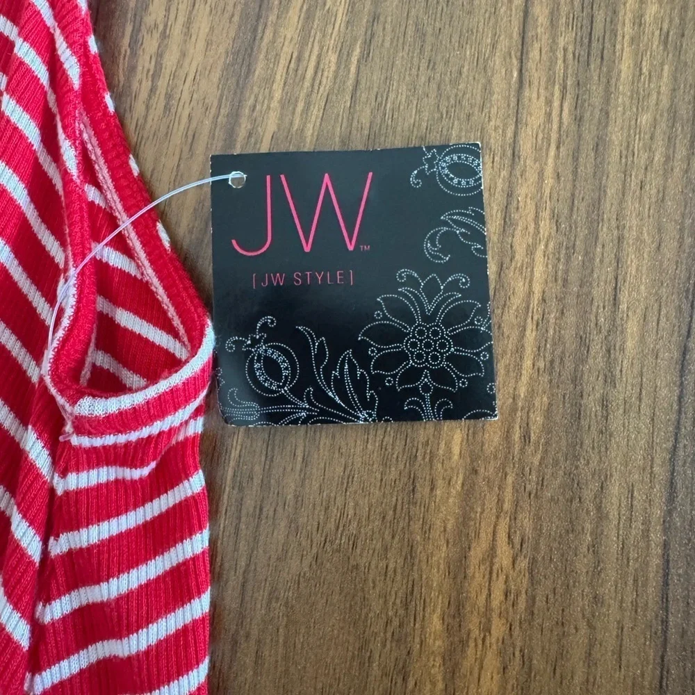 Red and White Striped Dress Women’s Size Large - Picture 3 of 8